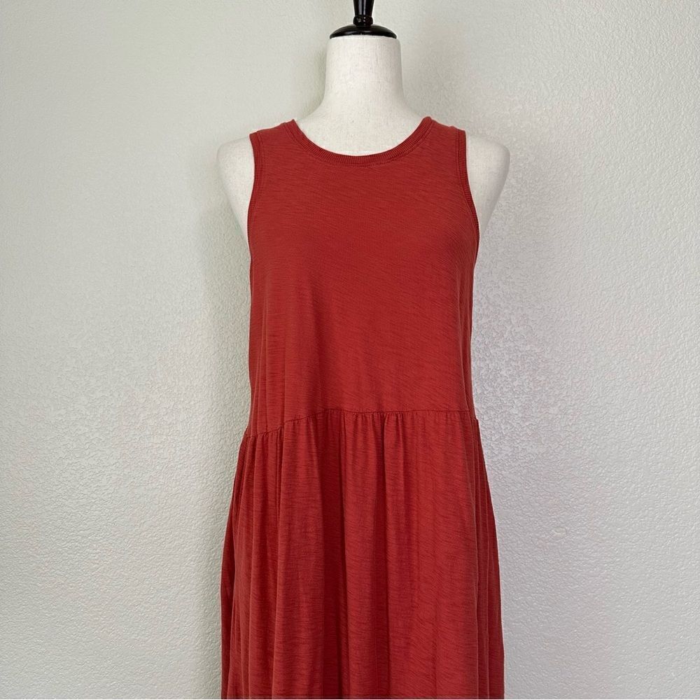 Nation LTD 100% Pima Cotton Melissa Red Ruffle Midi Dress - Picture 3 of 12